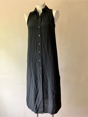 Michael Kors | Vintage 100% Silk Button Down Midi Shirt Dress